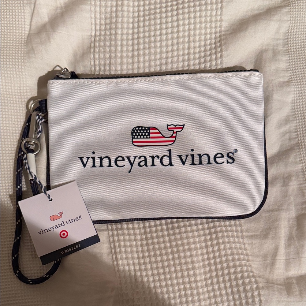 Vineyard Vines and Target white Wristlet with Navy Accents